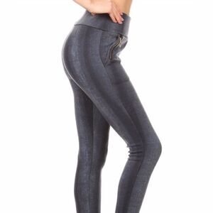 ZIPPER Pocket Leggings Jeggings soft brush denim NEW